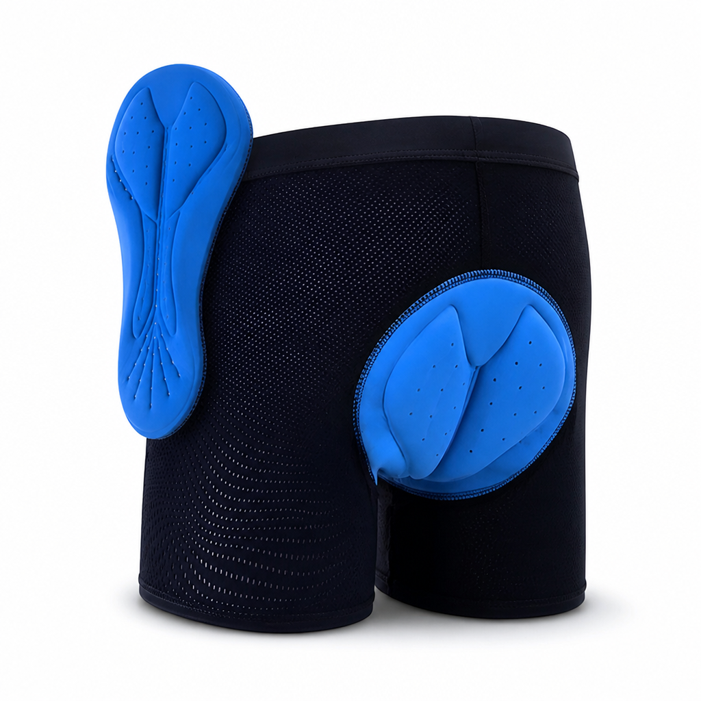 5D Gel Padded Breathable & Moisture-Wicking Motorcycle Shorts (Low-Rise)