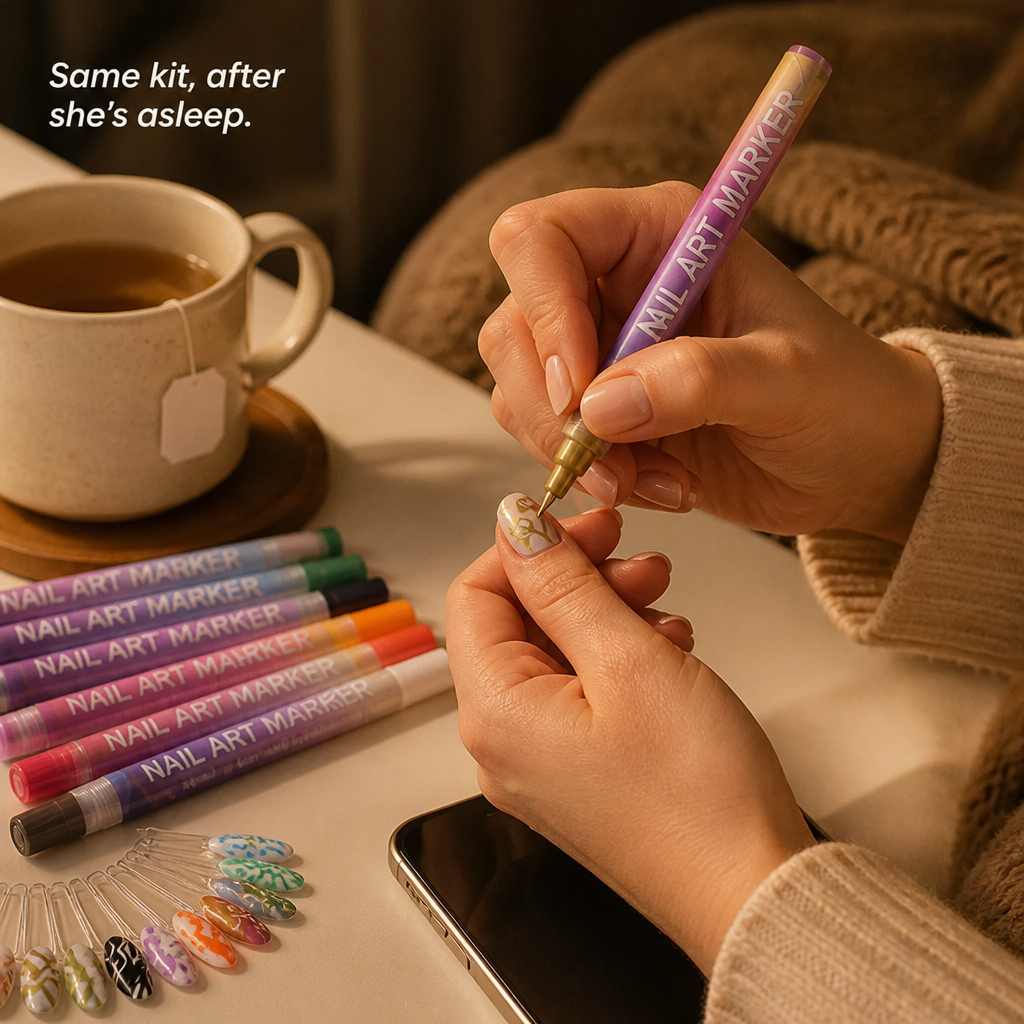 LumeFina™ Nail Art Markers — Create Intricate Nail Designs With Your Daughter, Ditch the Salon Visit
