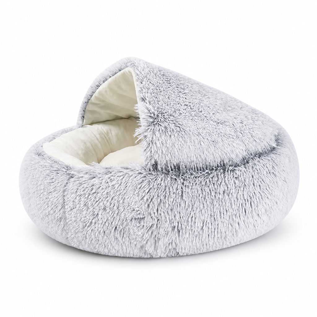 Joint-Relief Plush Non-Slip Pet Cave Bed