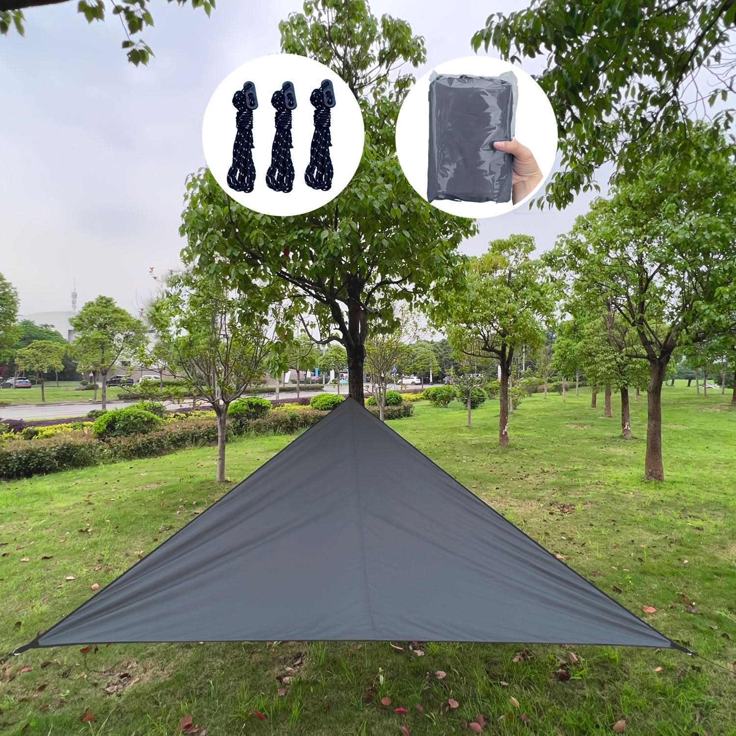 Extra Large Triangular Outdoor Shade Sail for Sun Protection