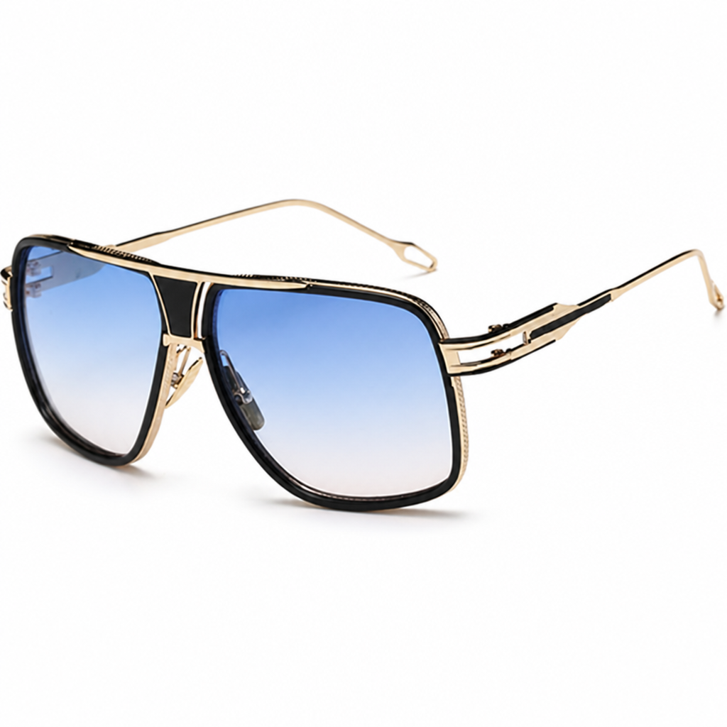 100% UV Protection Lightweight Alloy Aviator Sunglasses