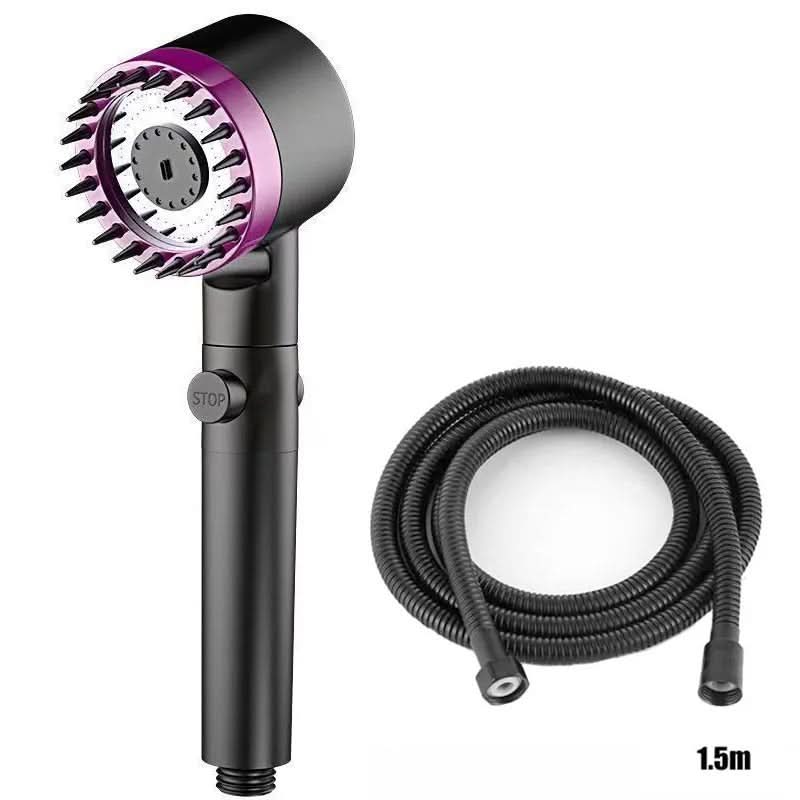 High-Pressure Shower Head with 3 Settings – Filtered Water System