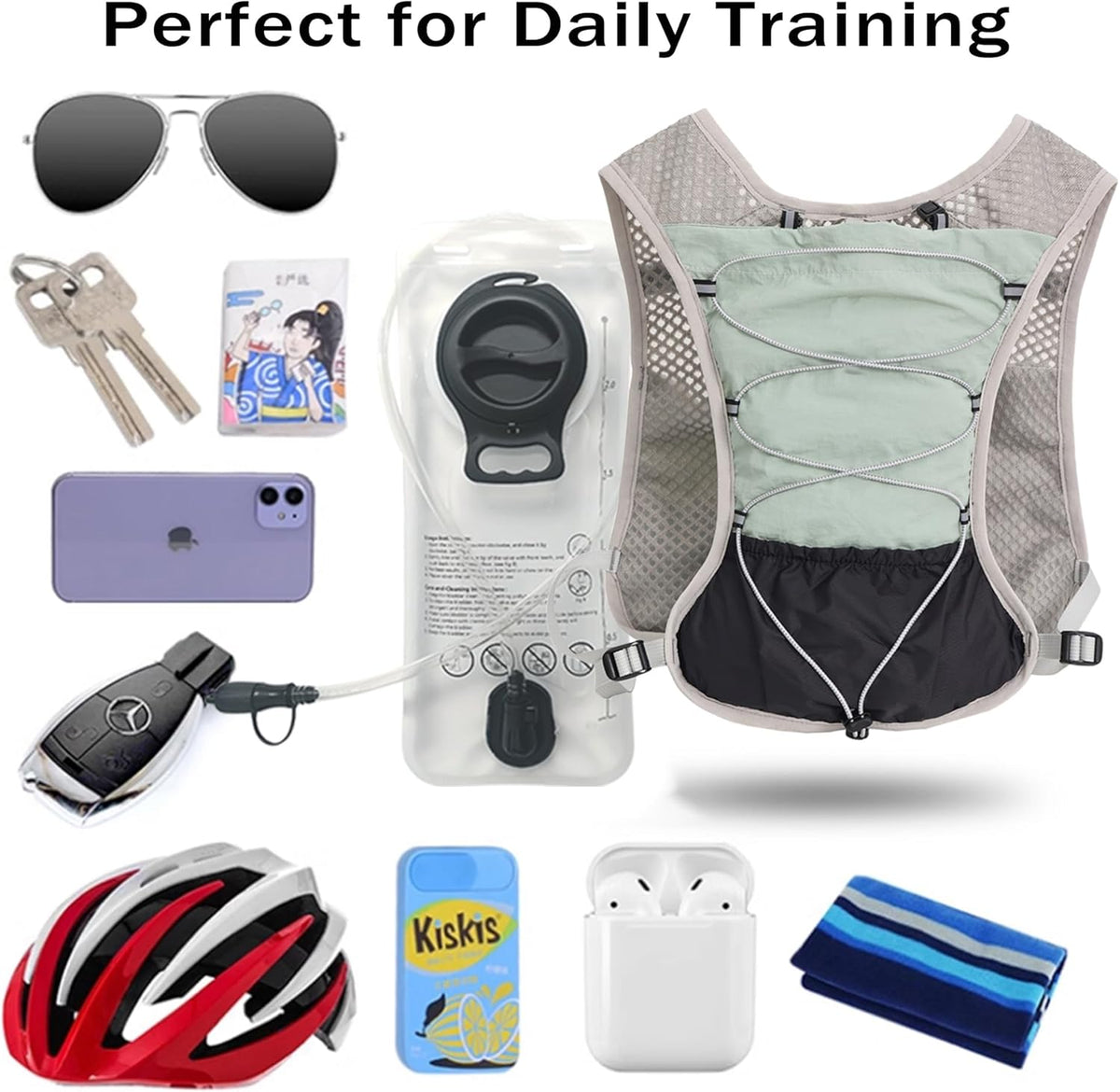 Water Backpack for Hiking and Running - 2L Hydration Vest