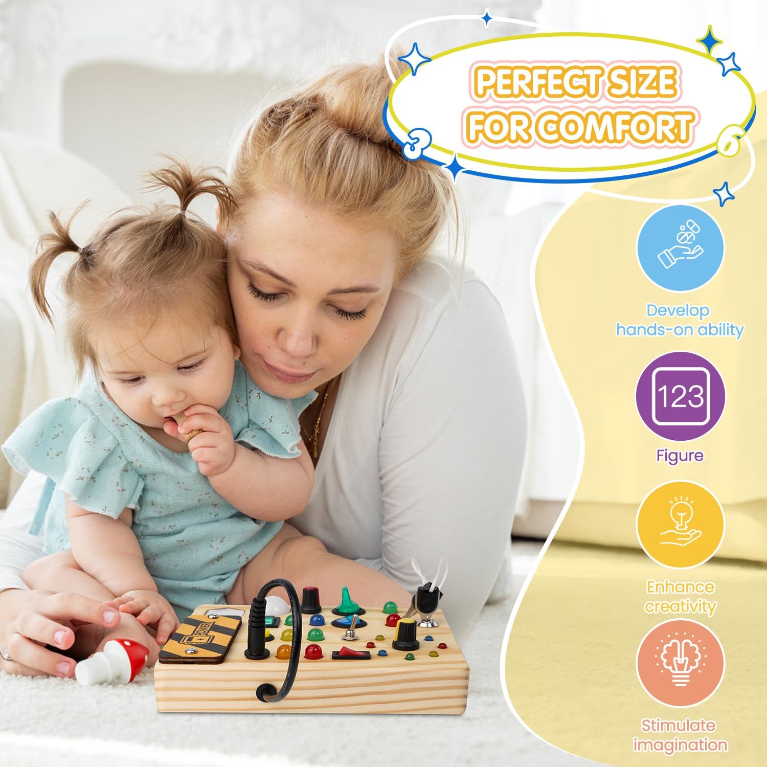 Interactive Learning Pinboard with 27 LED Lights for Kids