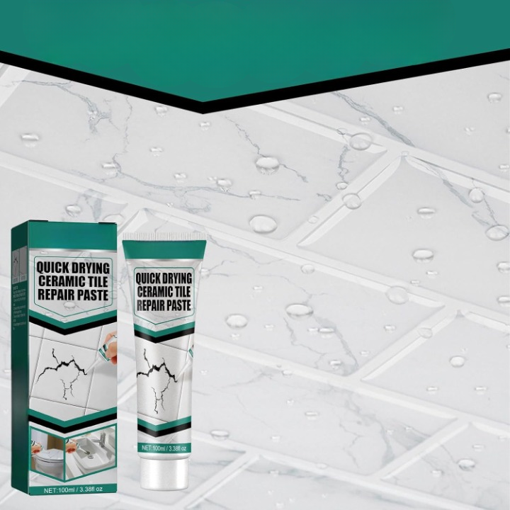 Repair Paste Set for Tiles with Spatula and Sandpaper for Chips and Cracks