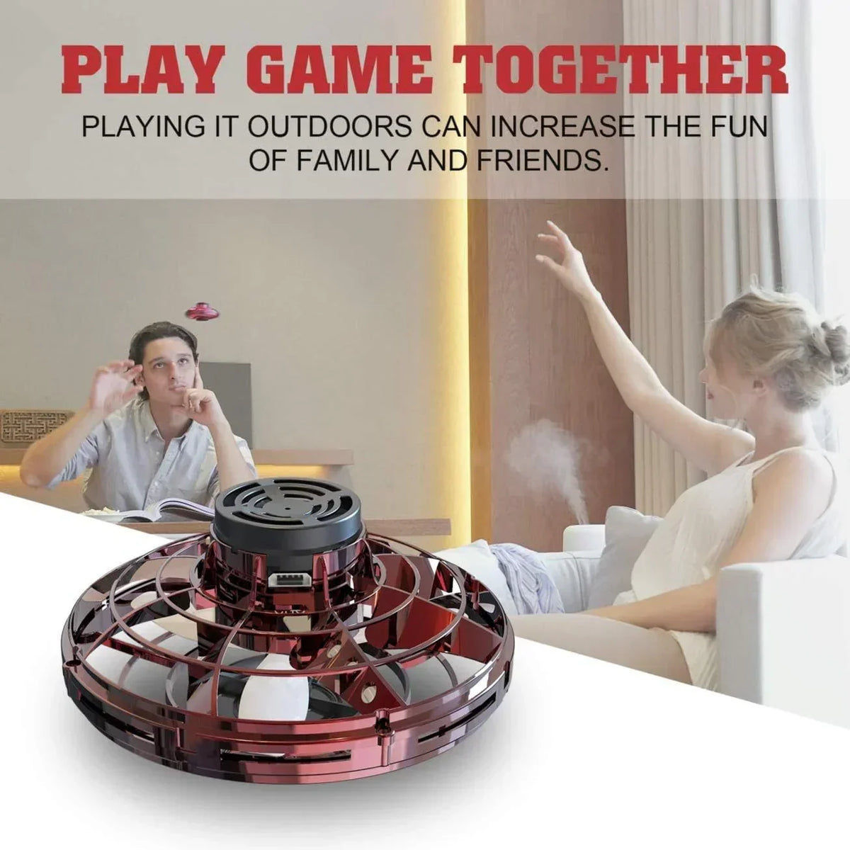 LED Light Display Gyroscope Spinner with Hand Gesture Control