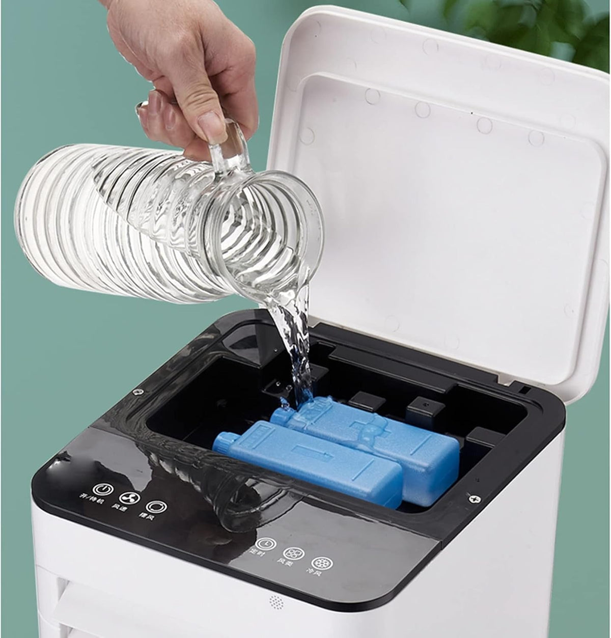 Large Water Tank 3-in-1 Evaporative Air Cooler – Wide-Angle Fan with Ice Crystals