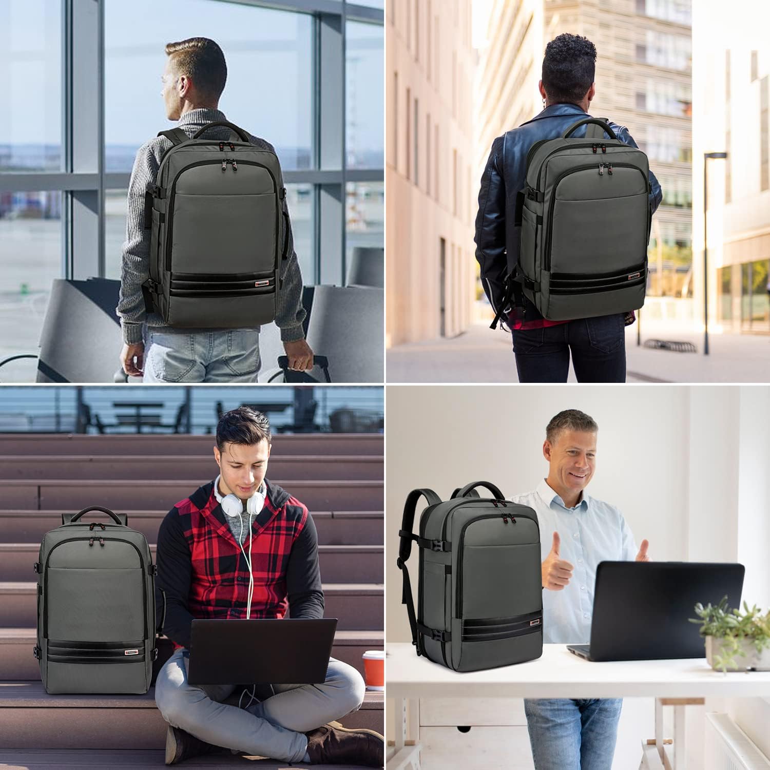 Waterproof Travel Backpack 45-55L with Laptop Section – Expandable