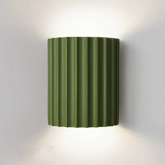 Resin Wall Light with Ribbed Shade – Modern Interior Styling