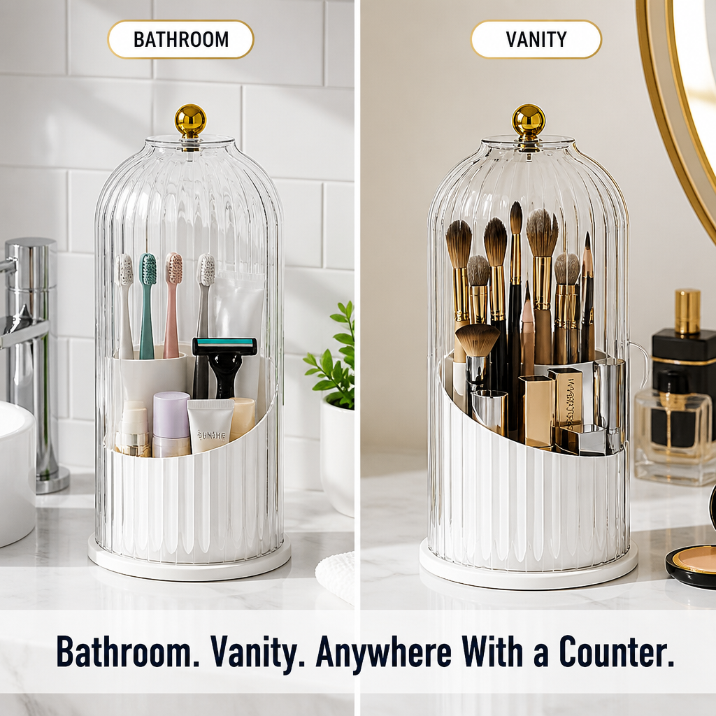 MetroLux™ Brush & Beyond Organizer — Turn Bathroom Mess into Crisp, Clutter-Free Serenity