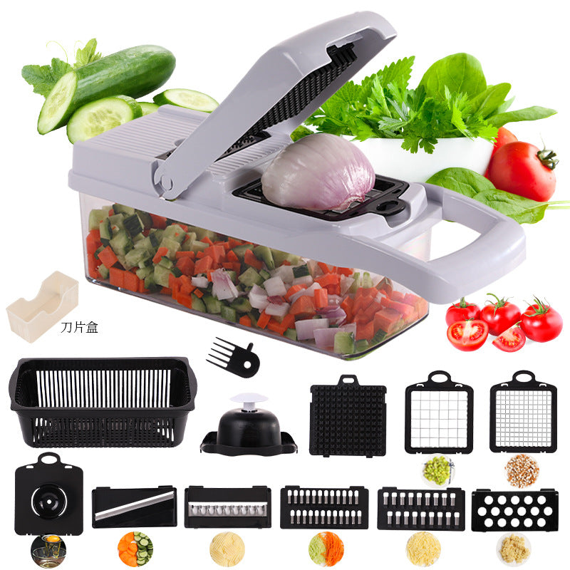 7-Blade Multi-Cutter - Safe and Precise Stainless Steel Design