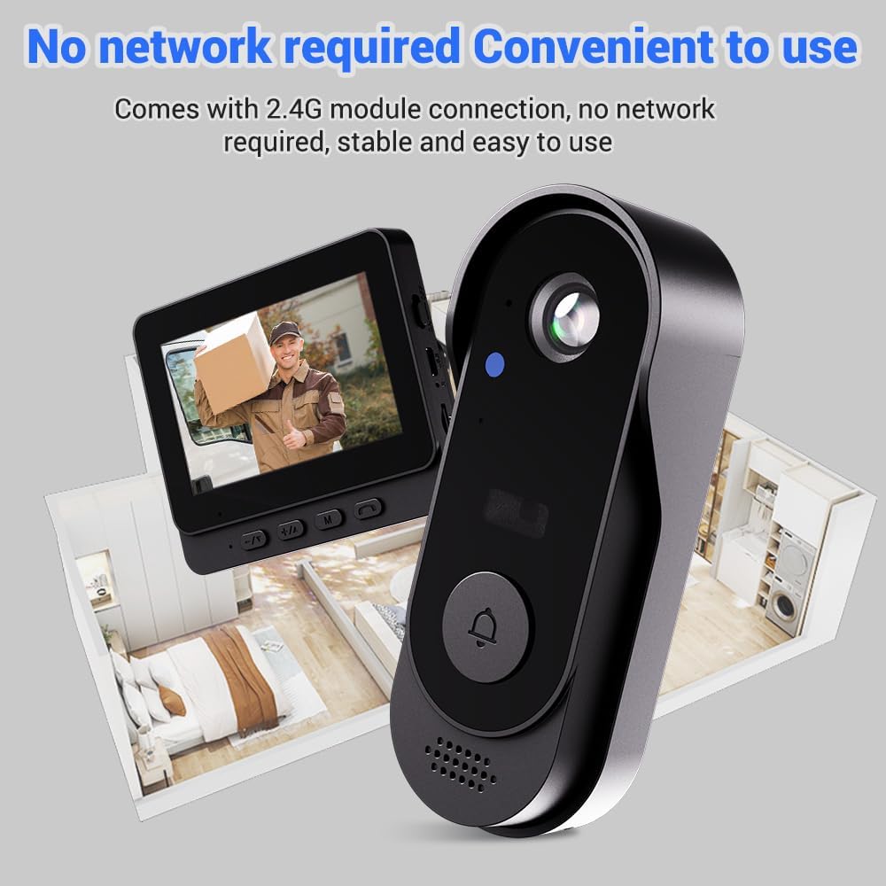 Doorbell Camera | Live Feed and Two-Way Audio | Night Vision Equipped | RingCam