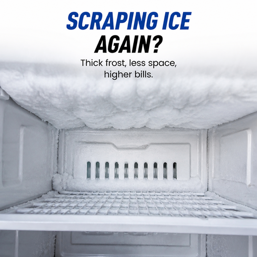 IceShield™ — Melt Fridge Frost in Seconds, No Scraping or Unplugging