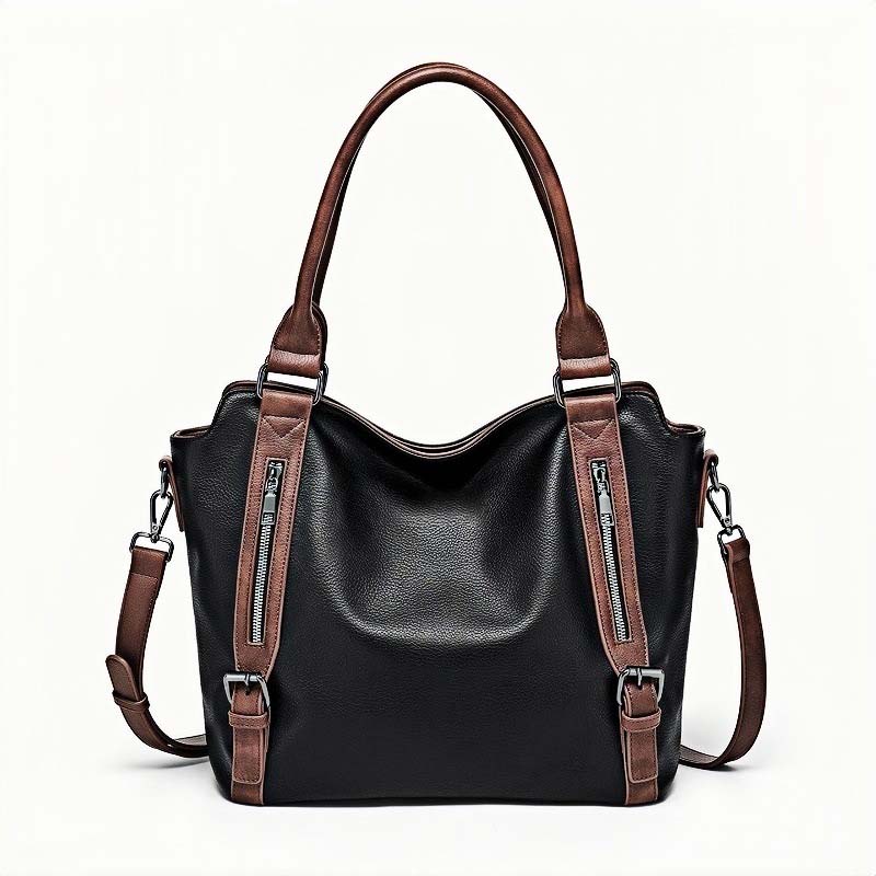 Adjustable Shoulder Strap PU Leather Crossbody Bag