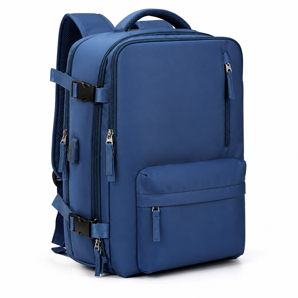Water-Resistant Nylon Anti-Theft USB Travel Backpack