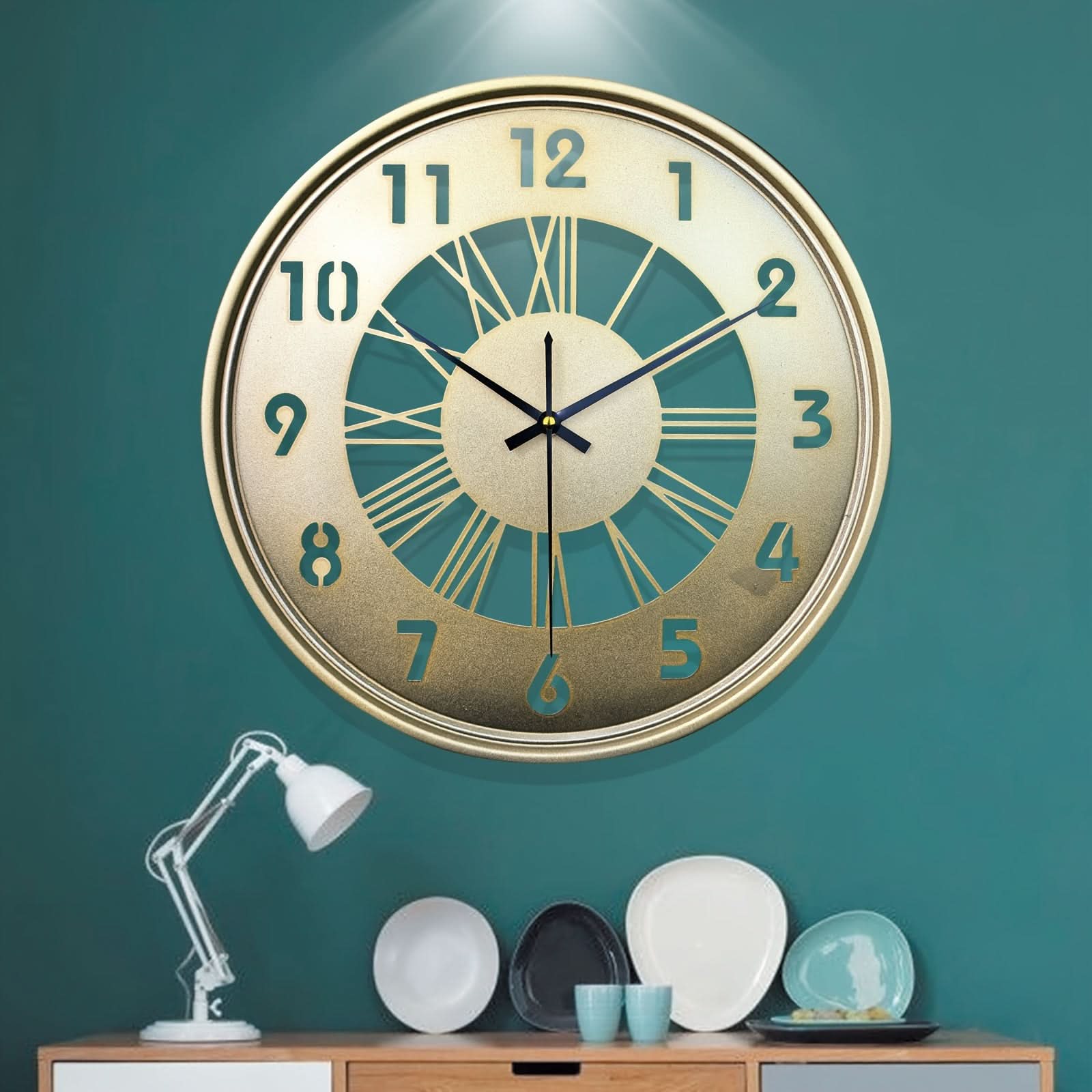 Round Wall Clock in Iron with Silent Mechanism