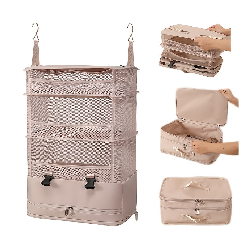 Foldable Clothes Storage Bag with Four Sections