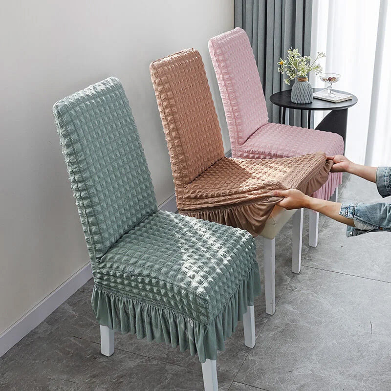 Non-Slip Stretchable Ruffled Chair Covers