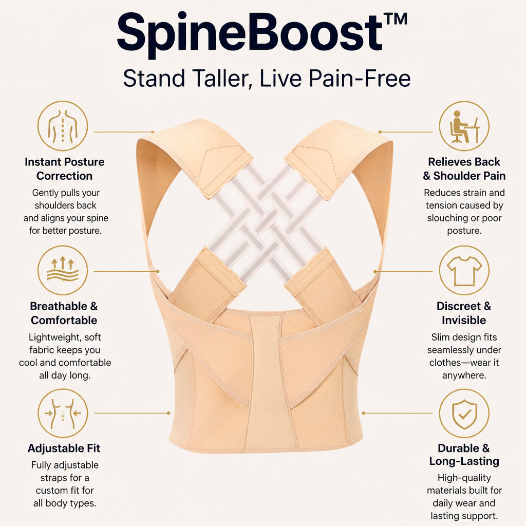 SpineBoost™ — Stand Taller Instantly and Move Through Your Day Pain-Free