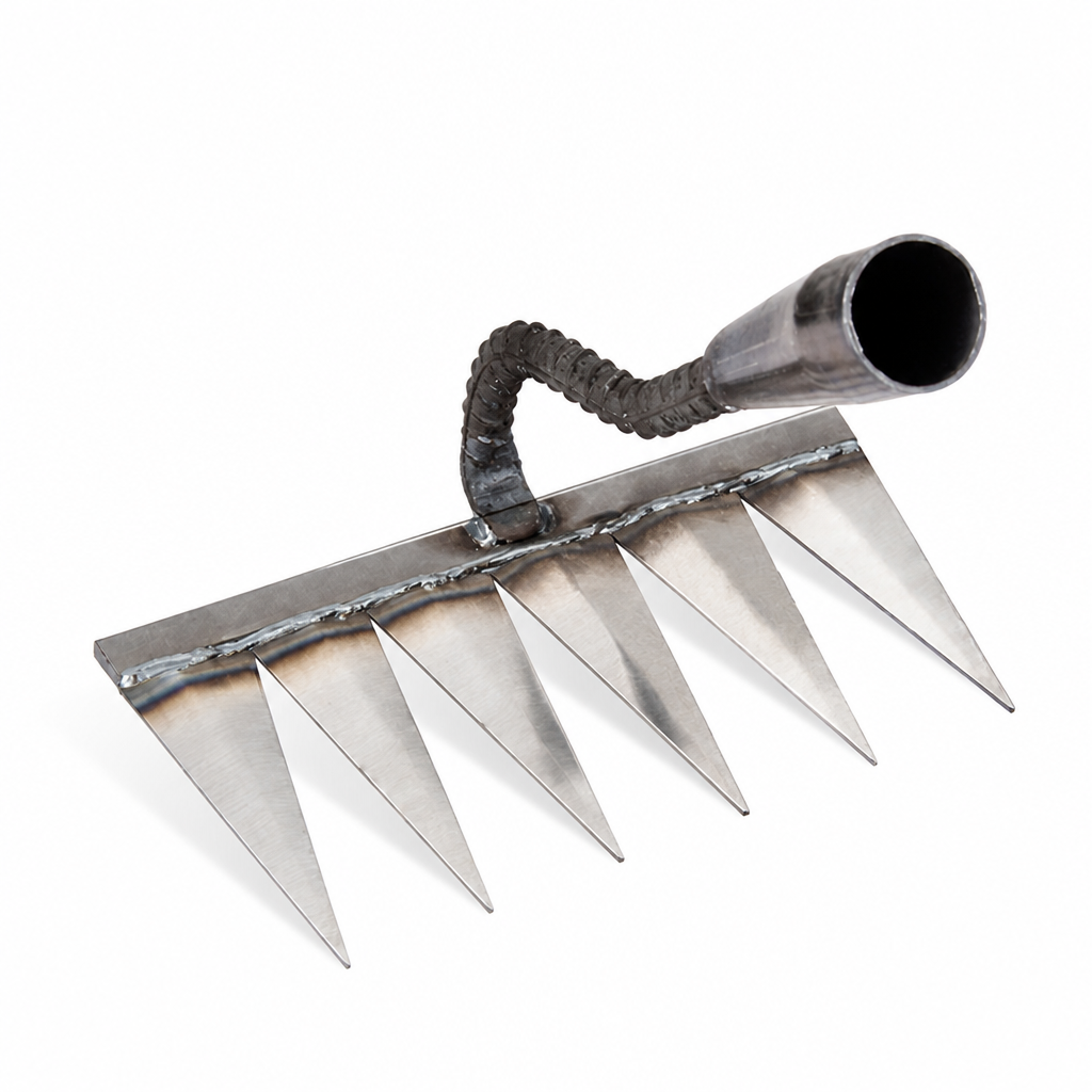 Ultra-Sharp Carbon Steel Garden Rake (4–7 Tines)