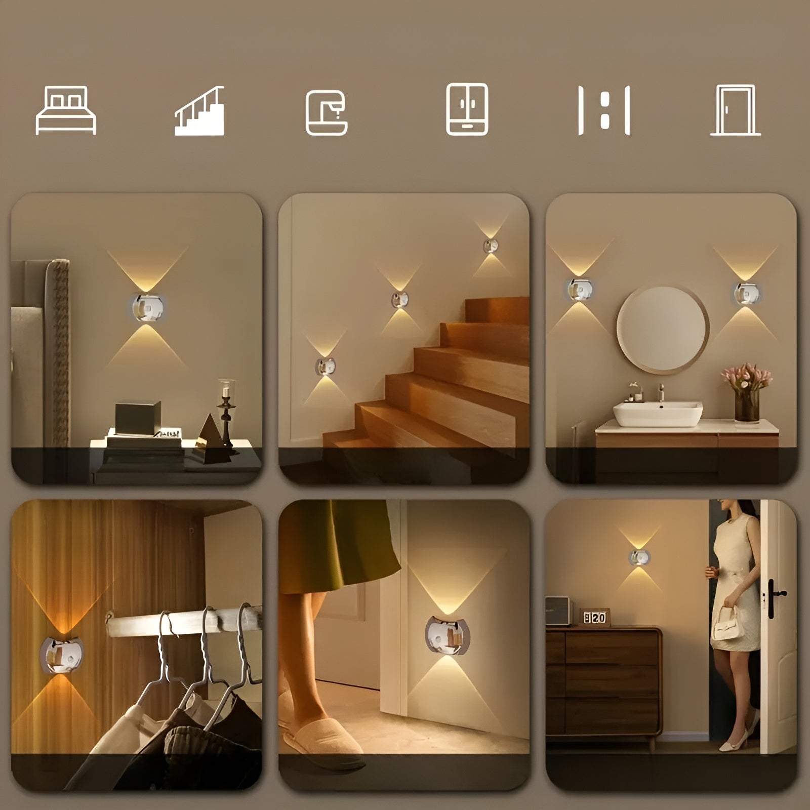 Wall Lamp with Motion Detector – Rechargeable, Magnetic & Wireless
