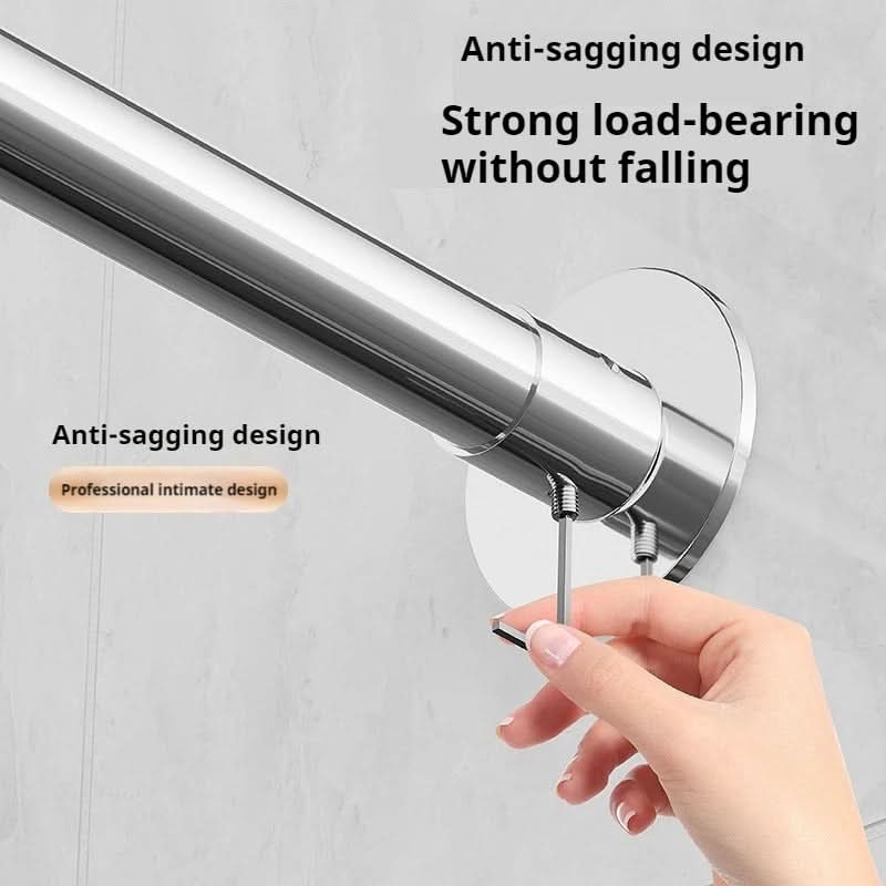 Telescoping L-Shaped Shower Curtain Rod