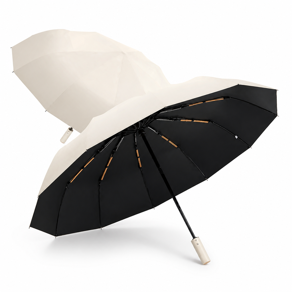 Automatic Open-Close UV-Blocking Foldable Umbrella (Triple-Fold)