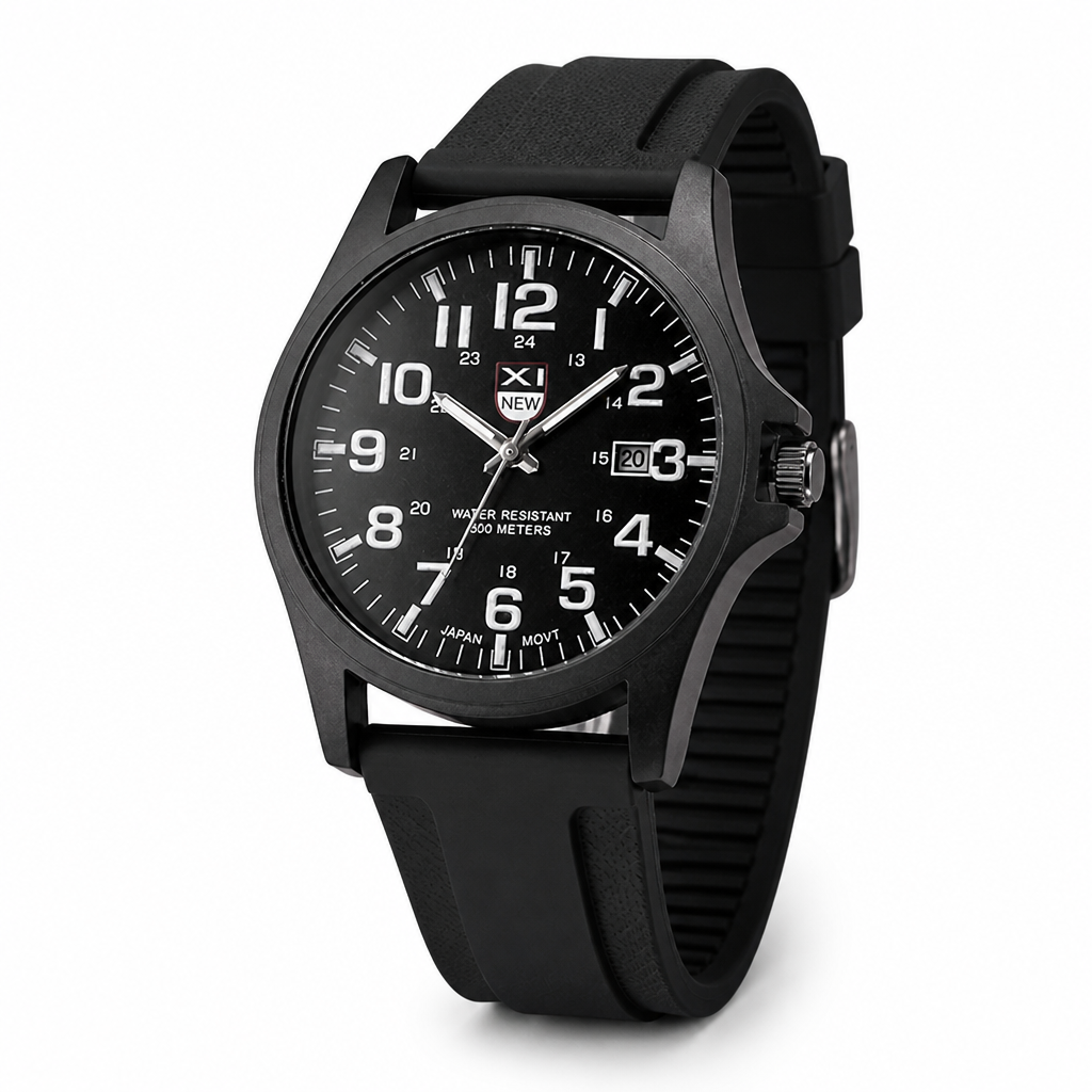 50m Water-Resistant Stainless Steel Tactical Watch (45mm)