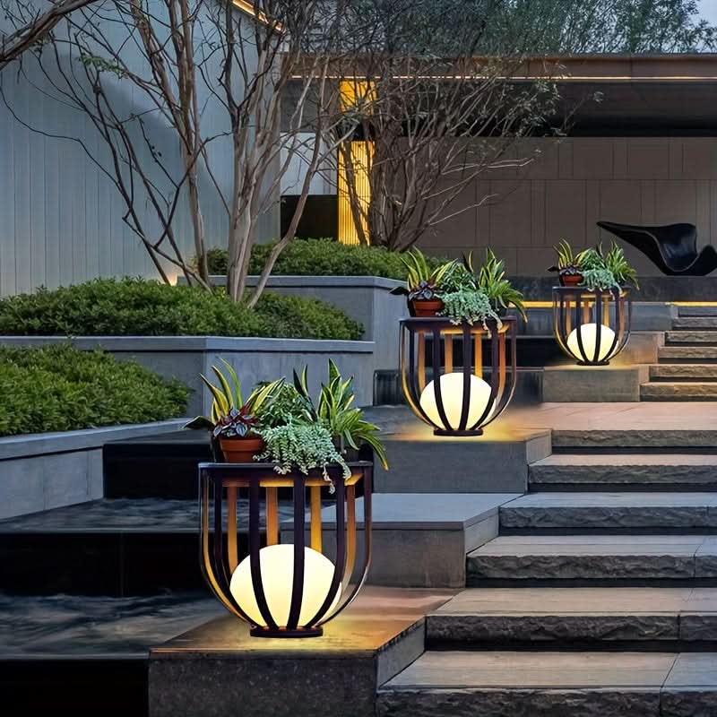 Remote-Controlled Solar Garden Light for Outdoor Use