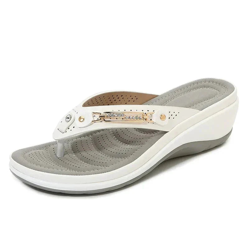 Women's Sandals with Orthopedic Sole and Toe Separator Design