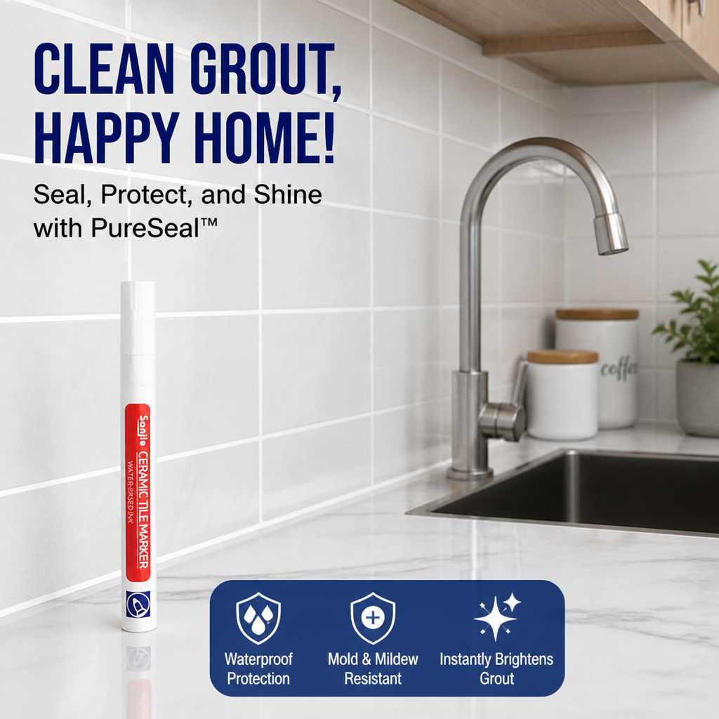 PureSeal™ Grout Renewal Pen — Instantly Revive Grout and Lock Out Mold for a Spotless, Proud Home