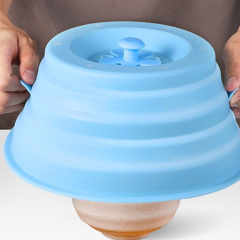 Microwave Lid with Magnetic Top and Steam Release Vents – Collapsible