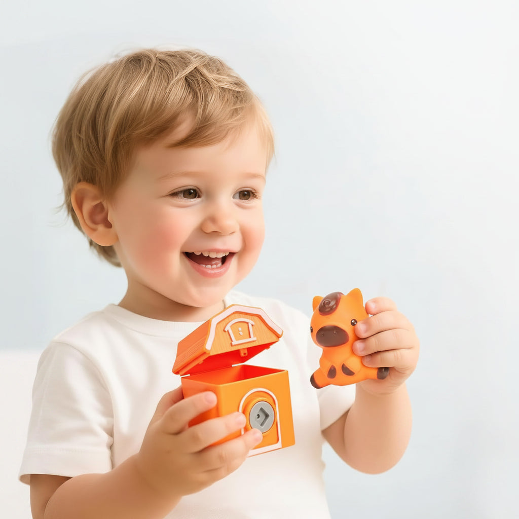 Counting and Sorting Train Set for Toddlers with Numbered Cars and Farm Animals