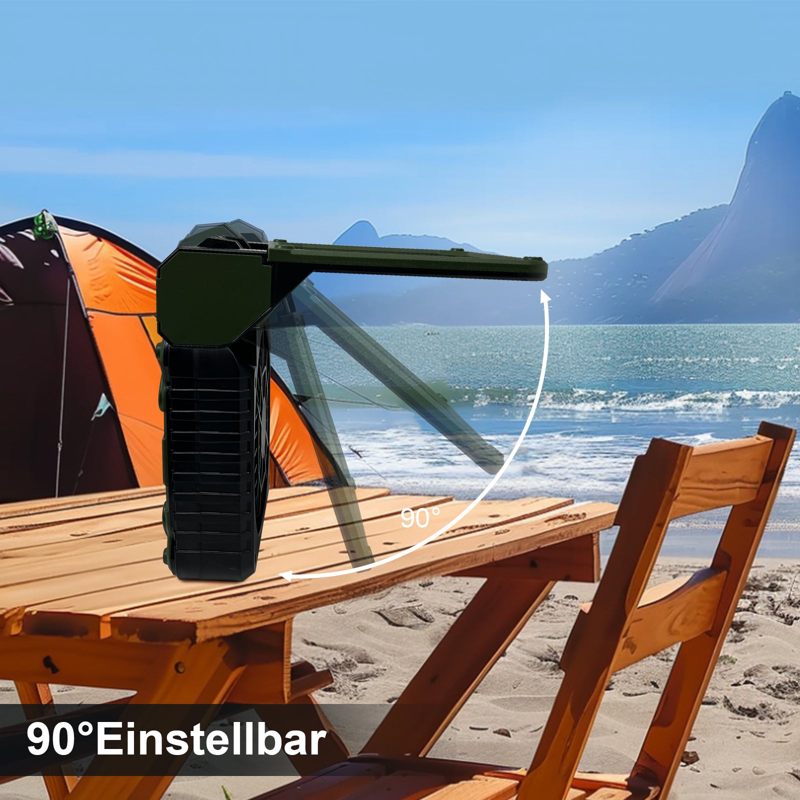 LED Light Solar Ventilator with Built-in Power Bank