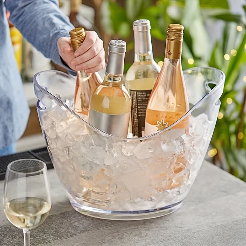 Acrylic Ice Bucket for Beverage Chilling and Convenient Party Serving