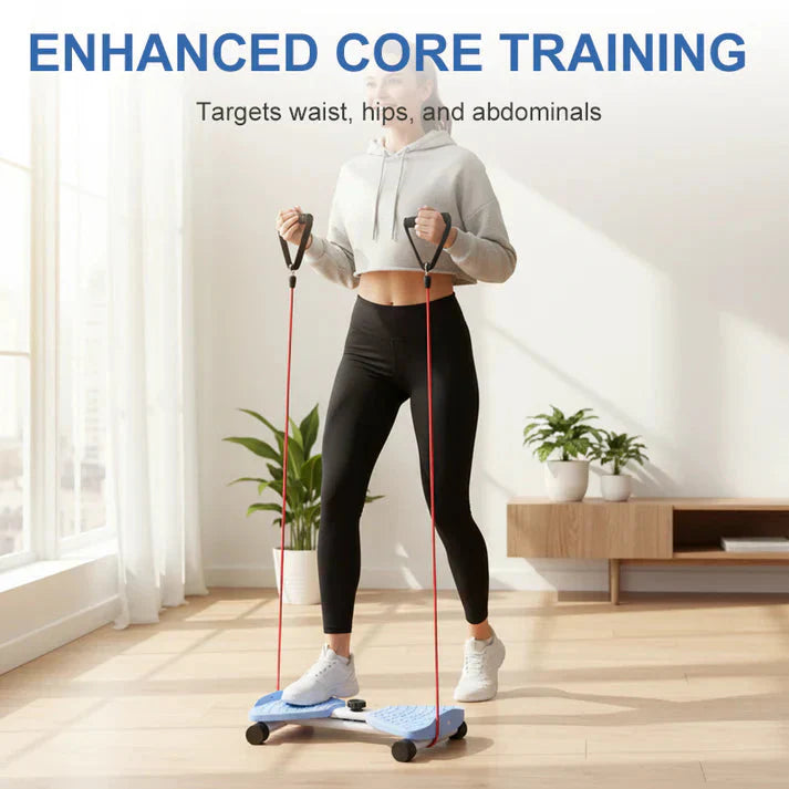 Full Body Twist Stepper with Resistance Band – Supports up to 120 kg