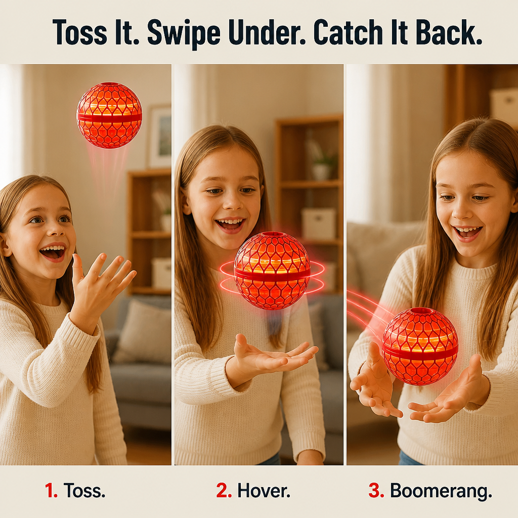 AeroLuxe™ Orb — Throw It, Glide It, Return It Like a Boomerang to Your Hand