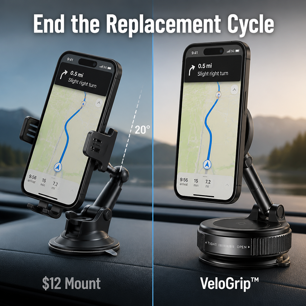 VeloGrip™ — Secure Your Phone Through Every Jolt, Brake & Backroad