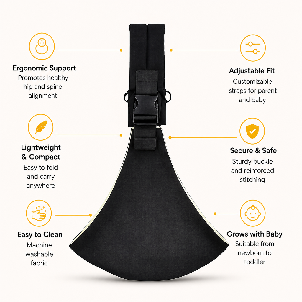 NurturaNest™ BabySling — Move Freely While Keeping Your Baby Safe and Snug Every Step of the Way