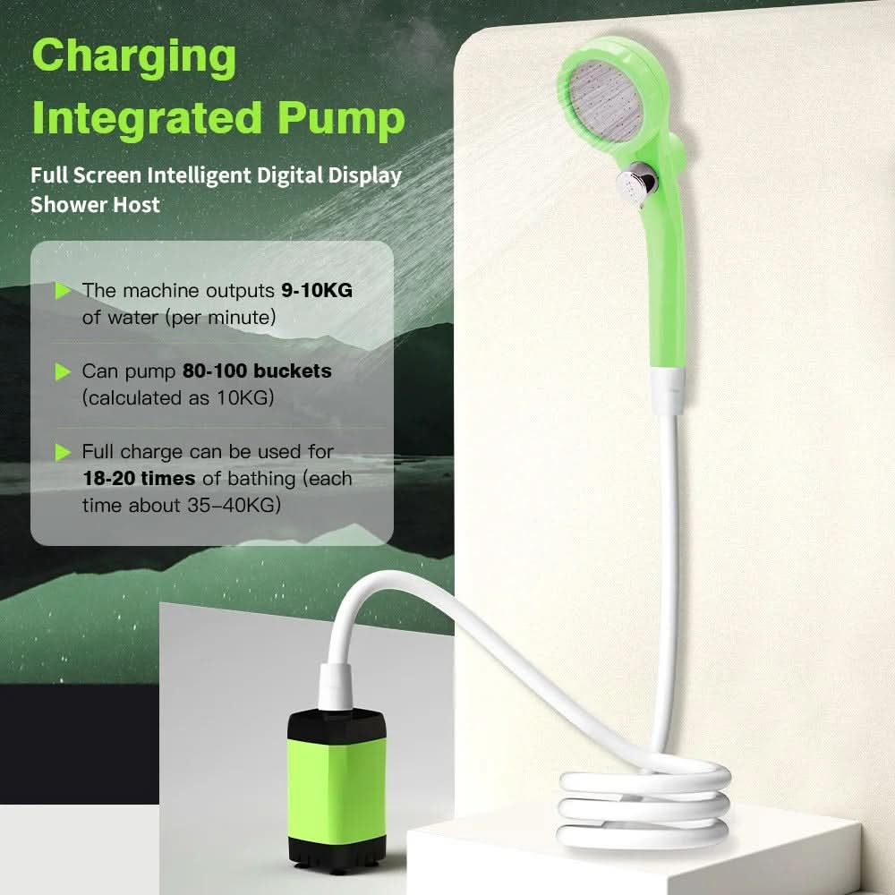 Digital Display Portable Shower Pump for Camping