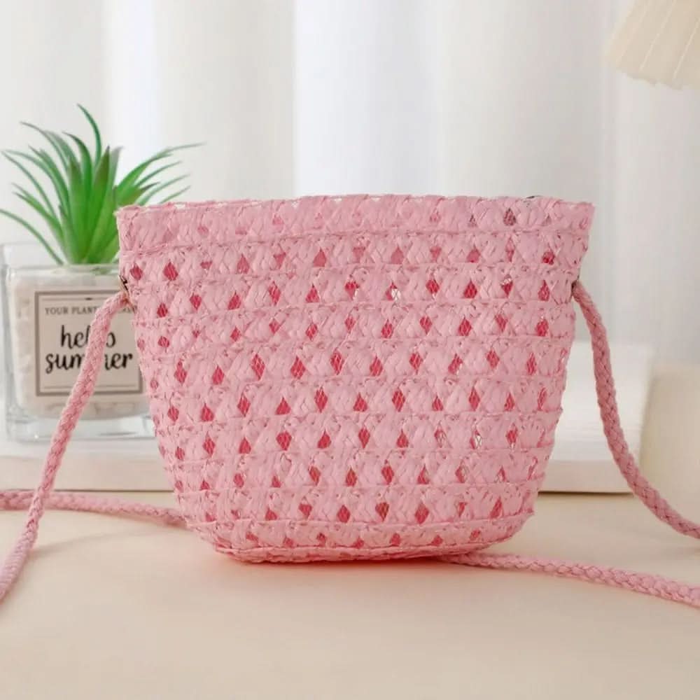 Woven Straw Mini Crossbody Bag
