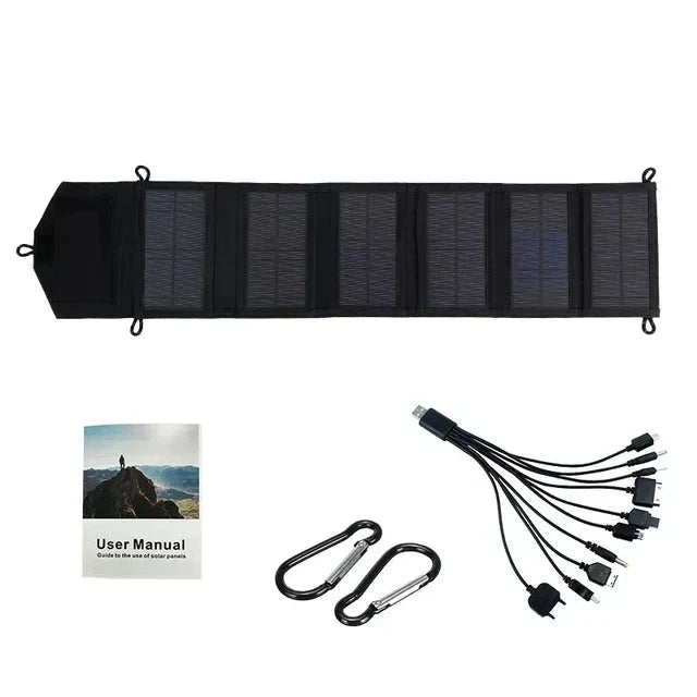 20W Foldable Solar Power Bank Charger for Mobile Devices