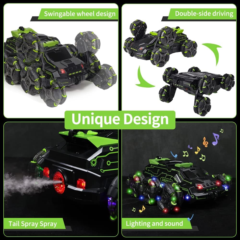 All-Wheel Drive Stunt Car with RC Remote Control