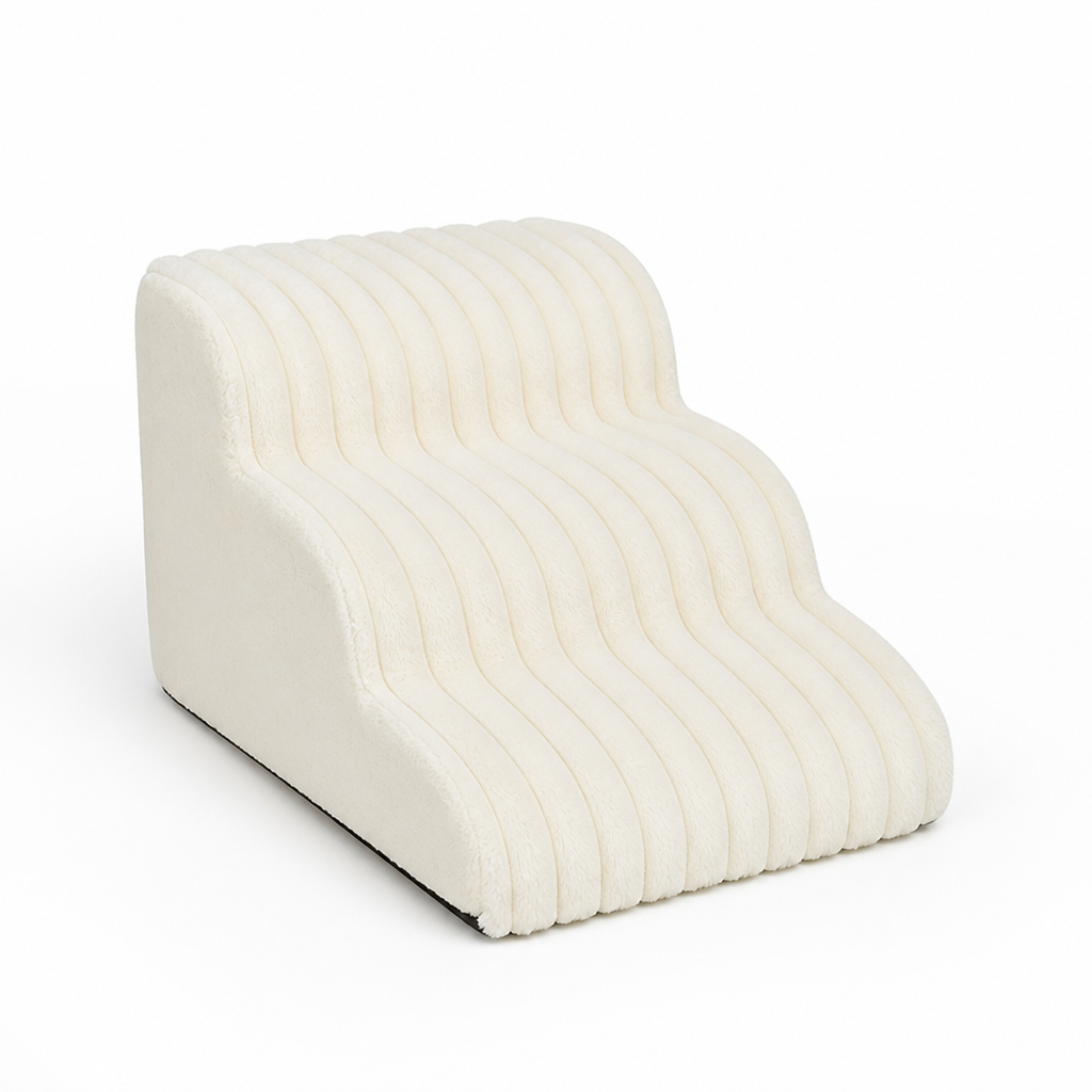 Plush Non-Slip High-Resilience Sponge Dog Stairs (Removable Washable Cover)