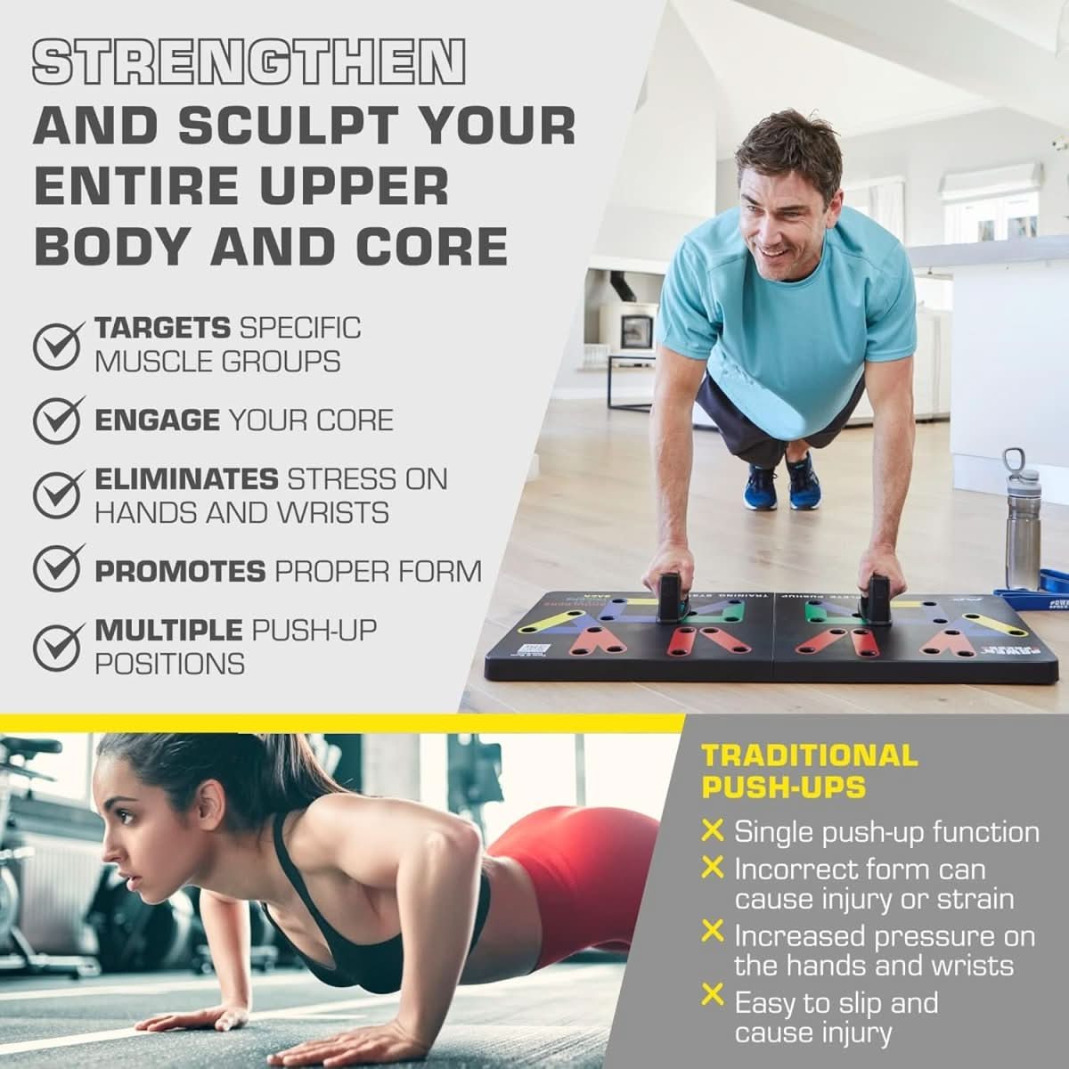 30-in-1 Multi-Position Home Gym with Foldable Push-Up Board