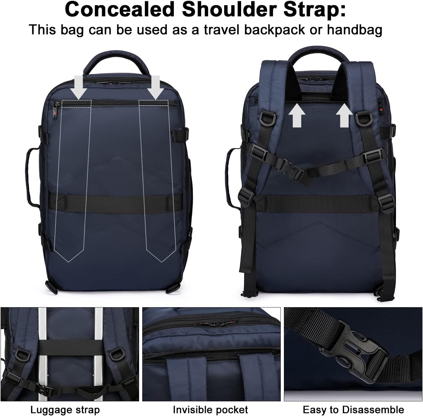 Waterproof Travel Backpack 45-55L with Laptop Section – Expandable