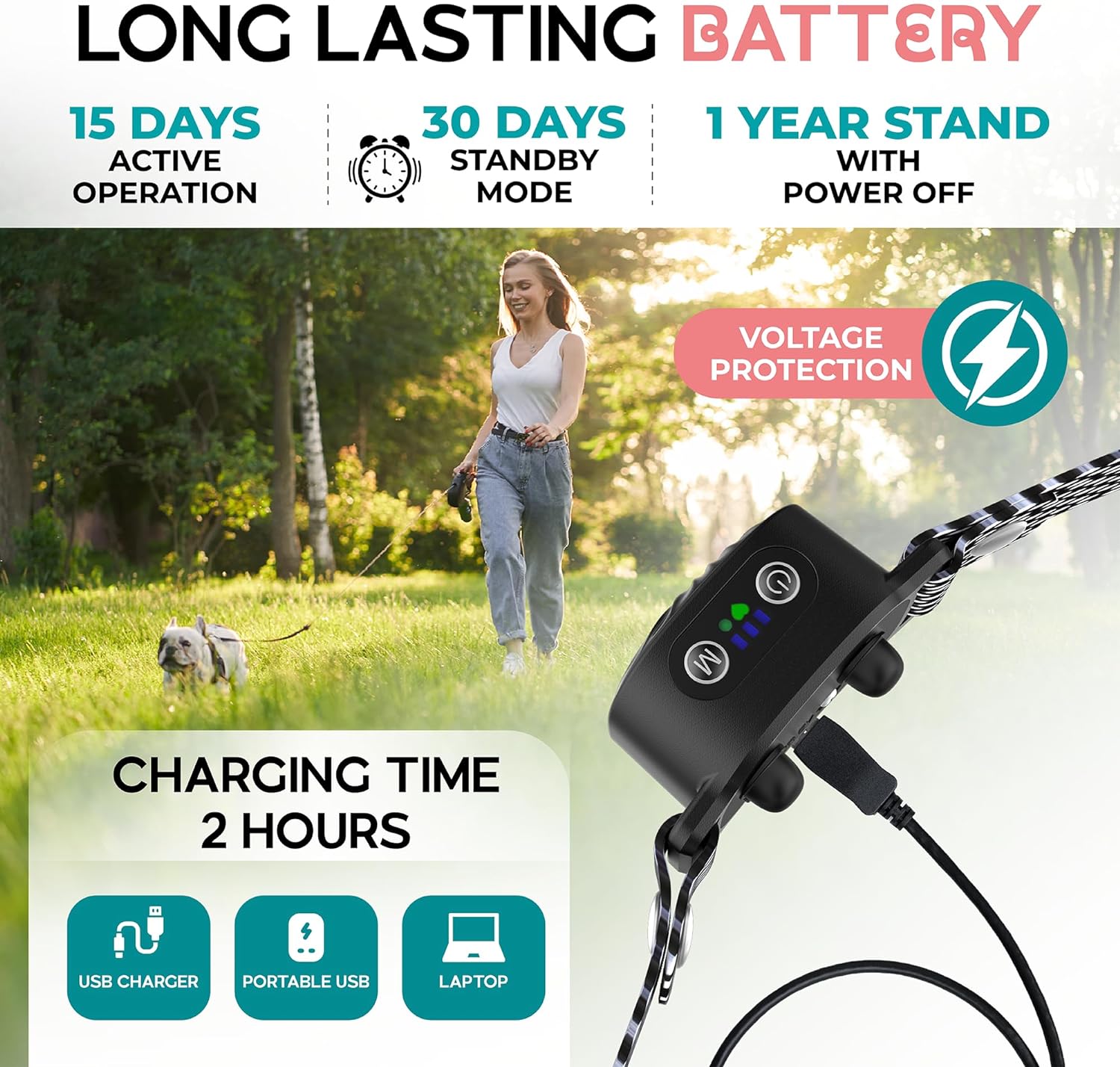 Gentle Sound and Vibration Collar for Small Dogs