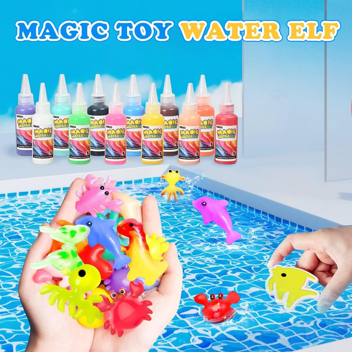 12-Color Water Gel Pet Craft Kit with Molds for Children