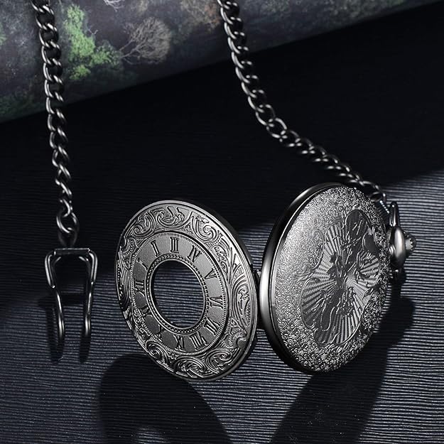 Men's Pocket Watch with Roman Numerals - Classic Style