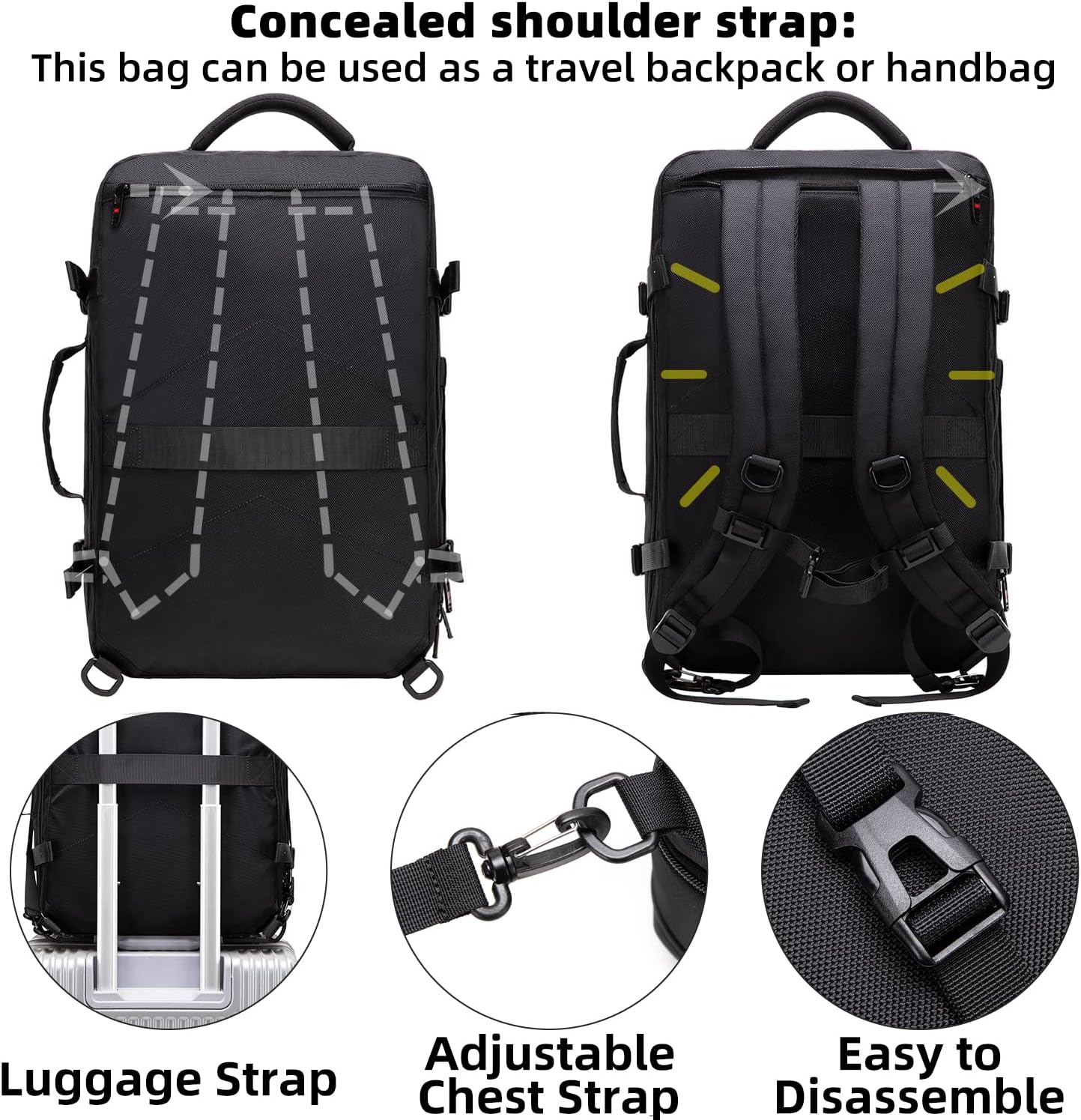Waterproof Travel Backpack 45-55L with Laptop Section – Expandable